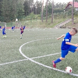 I trening na obozie piłkarskim Kruklanki 2017