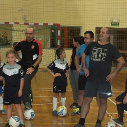 Trening żaków z rodzicami