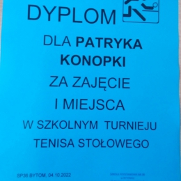 SZKOLNY TURNIEJ TENISA STOŁOWEGO, 4.10.2022