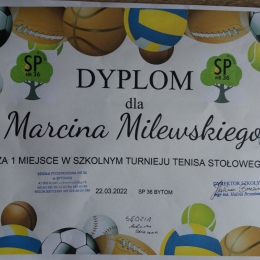 SZKOLNY TURNIEJ TENISA STOŁOWEGO, 8.03.2022