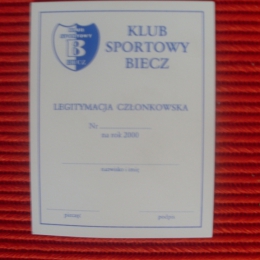 Dawna karta członkowska klubu. Czyżby taki był wtedy herb klubowy?