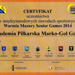 Ostróda: AP MARKO-GOL Oldboy's 40+ V-tą drużyną Świata - Światowe Igrzyska Seniorów Warmia Mazury Senior Games 2014