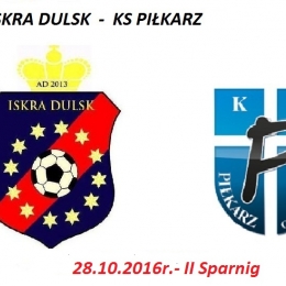 28.10.2016r.- II Sparing ISKRA DULSK - KS Piłkarz grupa ORLIK trenera Tomasza Niemiry
