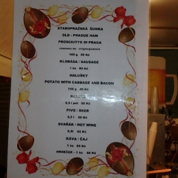 Menu już w centrum Pragi

