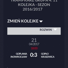 Wyniki XI kolejki klasy trampkarzy sezonu 2016-17