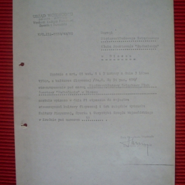 Dokument stwierdzający wpisanie ZMKS Podhalanin Biecz do rejestru stowarzyszeń.