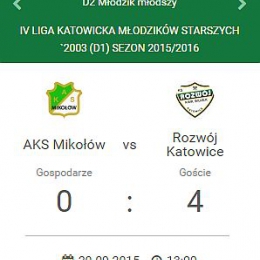 AKS Mikołów – Rozwój Katowice 0:4 - zdjęcia: Agnieszka Kulpińska