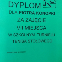 SZKOLNY TURNIEJ TENISA STOŁOWEGO, 4.10.2022