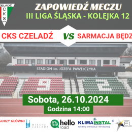 CKS CZELADŹ - BKS Sarmcja Będzin ZAPOWIEDŹ