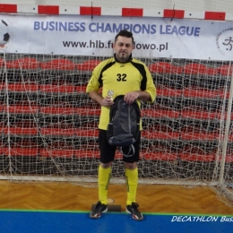 Najlepszy bramkarz turnieju Finałowego "DECATHLON Business Champions League" - Robert Urbański (Leroy Merlin Cieszyn)