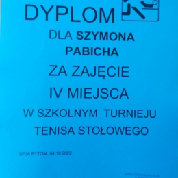 SZKOLNY TURNIEJ TENISA STOŁOWEGO, 4.10.2022