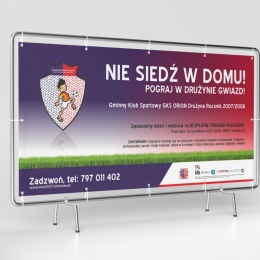 Baner GKS Orion Cegłów dofinansowany z Programu "Działaj Lokalnie"