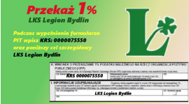 Przekaż 1% na LKS Legion Bydlin