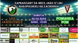 Zapraszamy na 25.kolejkę JAKO IV ligi małopolskiej gr. zachodnia 2021/22 !!!