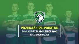 Przekaż klubowi, a nie fiskusowi - Twój 1,5% podatku dla Orła Myślenice!