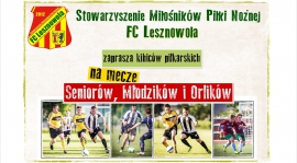 FC LESZNOWOLA zaprasza na mecze swoich drużyn