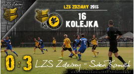 16 Kolejka: LZS Zdziary - Sokół Kamień 0:3.