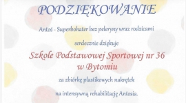 PODZIĘKOWANIE DLA NASZEJ SZKOŁY.