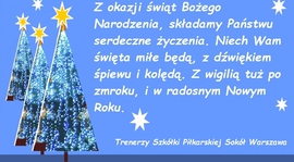 Życzenie bożonarodzeniowe od trenerów Sokoła !!