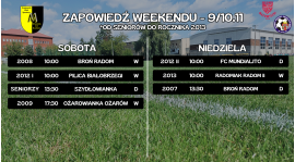 Zapowiedź weekendu (9/10.11)