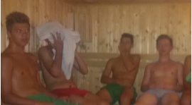 Klubowa sauna po treningu.