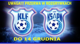 Przerwa w rozgrywkach do 14 grudnia!!!