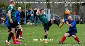 XVII kolejka A-klasy - ORZEŁ KONIN ŻAGAŃSKI - SPARTA MIODNICA 4-2