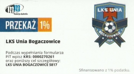 Przekaż 1% podatku dla dzieci, młodzieży trenującej w Unii