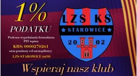 Przekaż 1% podatku i wpieraj nasz klub!