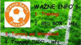 Informacje dotyczące - treningów, red boxa, Wronek, JUDO !!