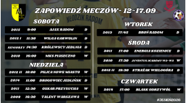 Zapowiedź weekendu + meczów tygodniowych (12-17.09)