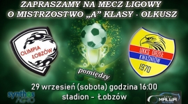 8 Kolejka A-Klasa Gr. Olkusz :  Olimpia Łobzów - Orzeł Kwaśniów