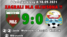 KLASA "A": PULS Broszkowice - LKS Bulowice 9:0