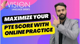 Maximize Your PTE Score with Online Practice at Vision Language Experts