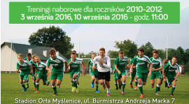 Orliki Myślenice zapraszają na trening naborowy roczników 2010-2012!