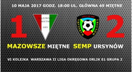 Wyjazdowa wygrana Sempa z Mazowsze Miętne  2:1