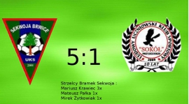 Sekwoja Brwice- Sokół Przyjezierze 5-1 (2-1)