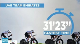UAE-holdet vinder 3. etape af cykelløbet Paris-Nice