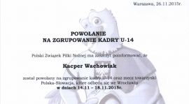 Wychowanek Warty Kacper Wachowiak w Reprezentacji Polski