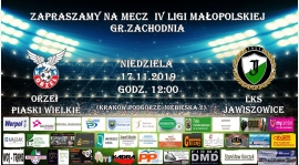 Zapraszamy na 17.kolejkę IV ligi małopolskiej gr. zachodnia 2019/20 !!!