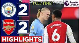 Premier League-oppgjør: Manchester City uavgjort 2-2 med Arsenal