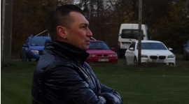 Wojciech Gędaj i Adrian Sobczyński po meczu Potworów - Polonia