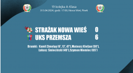 19 kolejka sezon 2023/2024 Strażak Nowa Wieś - UKS Przemsza 0:6 (0:3)