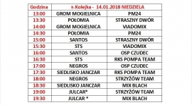 9. Kolejka Ligi Halowej - 14.01.2018 (NIEDZIELA)