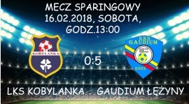 Wygrana w pierwszym sparingu przygotowującym do rundy wiosennej sezonu 2018/2019. LKS Kobylanka 0:5 Gaudium Łężyny