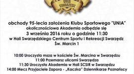 Obchody 95-lecia Unii już w sobotę 3 września -obecność zawodników obowiązkowa