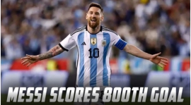 Gol 800 de Messi del primer partido de la Selección Argentina de 3 estrellas