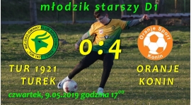 Tur 1921 Turek- Oranje Konin 0:4, młodzik D1