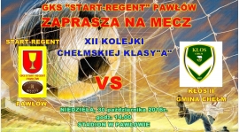 XII Kolejka chełmskiej klasy "A" - GKS START-REGENT vs KŁOS II Gmina Chełm.
