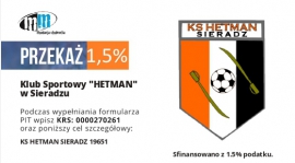 Przekaż 1,5% podatku sieradzkiemu Hetmanowi!